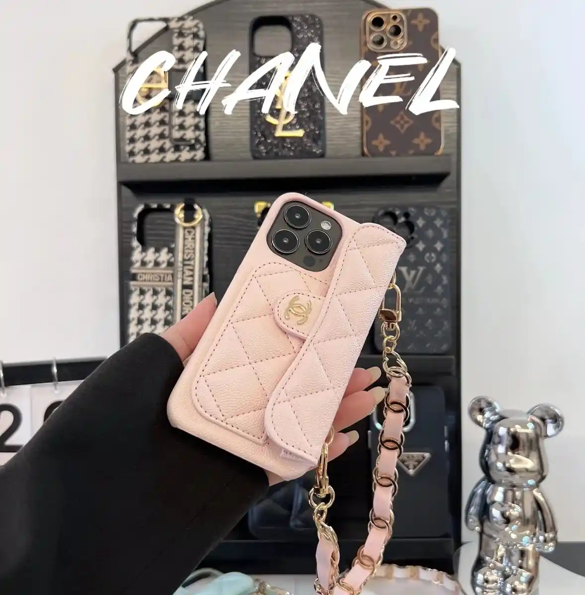 Quilted Chain Phone Case C-01039 - real product photo, wholesale Phone Case from Yaoford