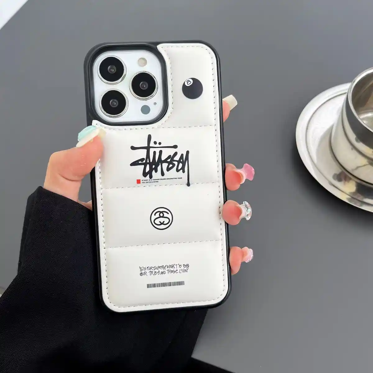 Geometric Print Phone Case N8-white - real product photo, wholesale Phone Case from Yaoford