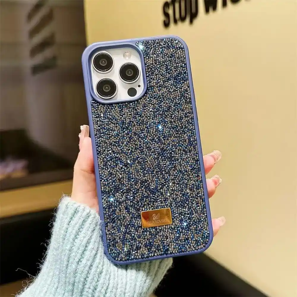 Crystal Rhinestone Phone Case SW12 dark bule - real product photo, wholesale Phone Case from Yaoford
