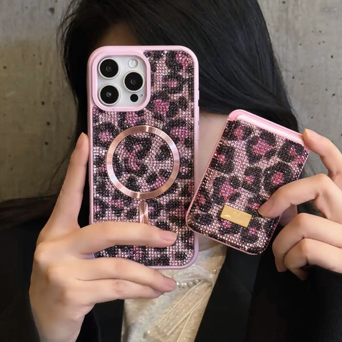 Crystal Rhinestone Phone Case SW25 pink - real product photo, wholesale Phone Case from Yaoford