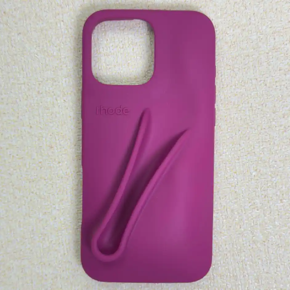 Glossy Solid Phone Case raspberry color - real product photo, wholesale Phone Case from Yaoford