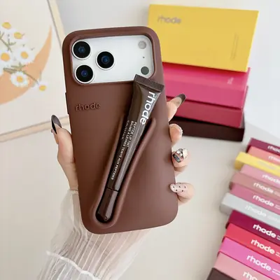 Glossy Solid Phone Case Coffee color - real product photo, wholesale Phone Case from Yaoford