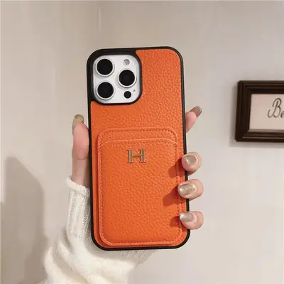Leather Hardware Phone Case H00213 orange - real product photo, wholesale Phone Case from Yaoford