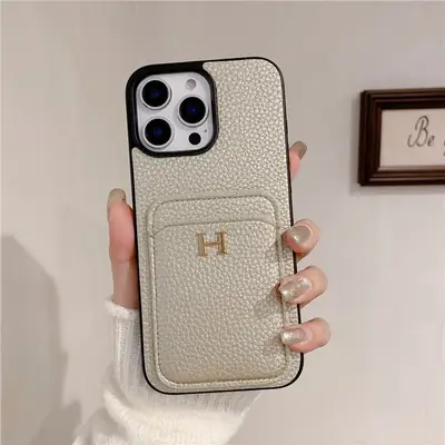 Leather Hardware Phone Case H00313 Khaki - real product photo, wholesale Phone Case from Yaoford