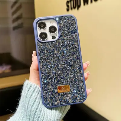 Crystal Rhinestone Phone Case SW12 dark bule - real product photo, wholesale Phone Case from Yaoford